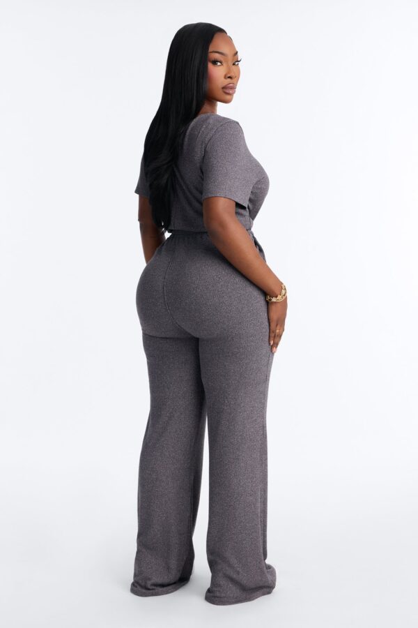 Charcoal Jumpsuit with wide leg