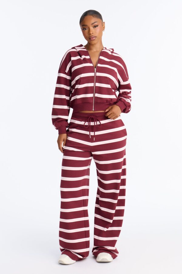 Burgundy Hoodie with zip-up