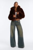 Coat with a cropped