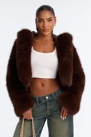 Coat with a cropped
