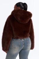 Coat with a cropped