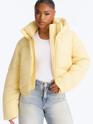 Yellow Cropped Jacket