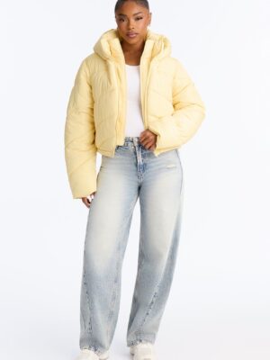 Yellow Cropped Jacket