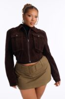 Chocolate Cropped Jacket