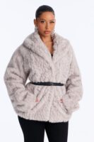 Heather Grey Belt Coat