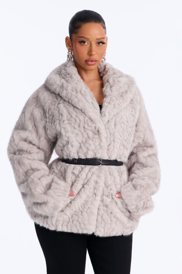 Heather Grey Belt Coat