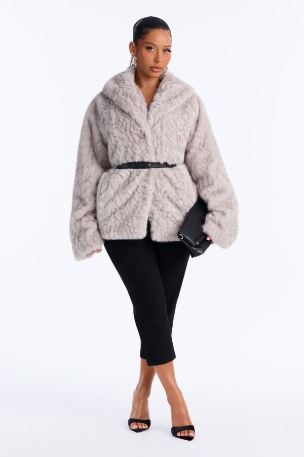 Heather Grey Belt Coat