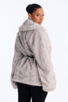 Heather Grey Belt Coat