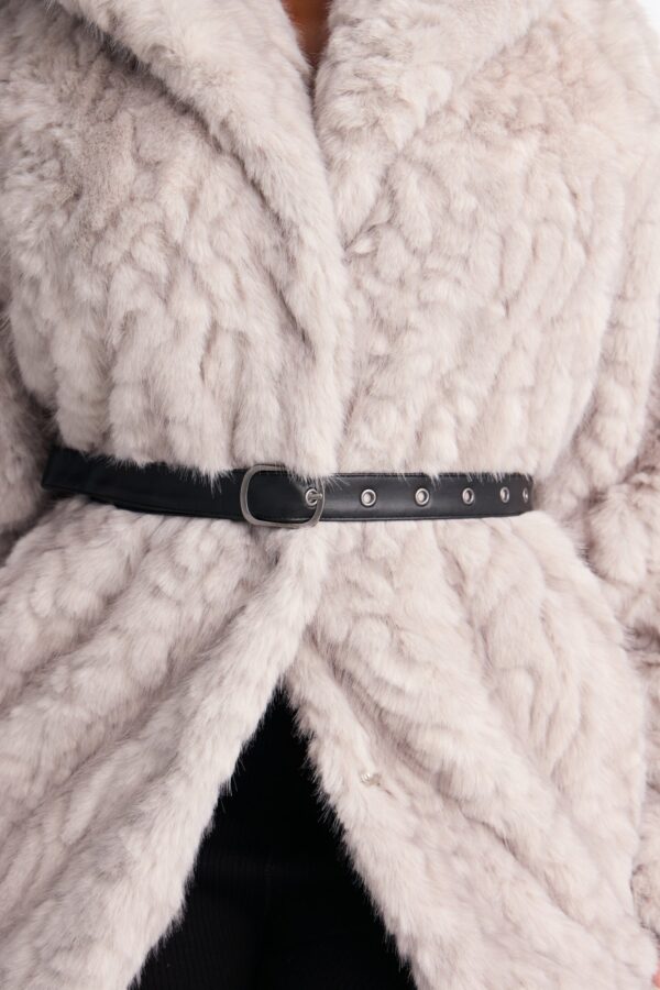Heather Grey Belt Coat