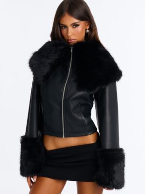 Black Cropped Coat