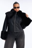 Black Cropped Coat