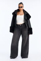 Black Cropped Coat