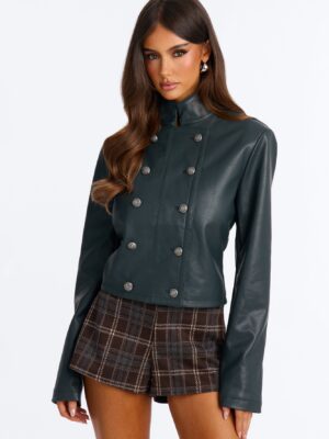Green Cropped Jacket