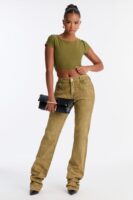 Pants in Olive 97% cotton