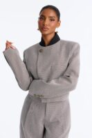 Blazer with contrast trim