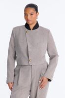 Blazer with contrast trim