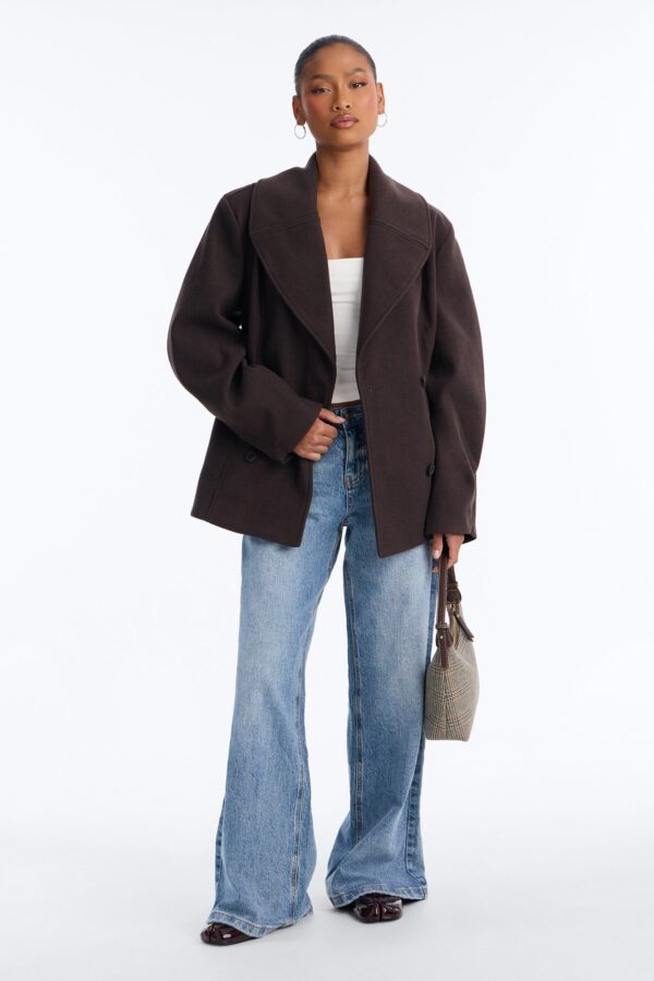Coat in Chocolate 100% polyester