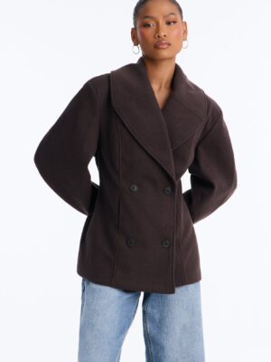 Coat in Chocolate 100% polyester