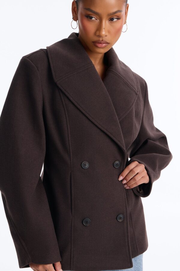 Coat in Chocolate 100% polyester