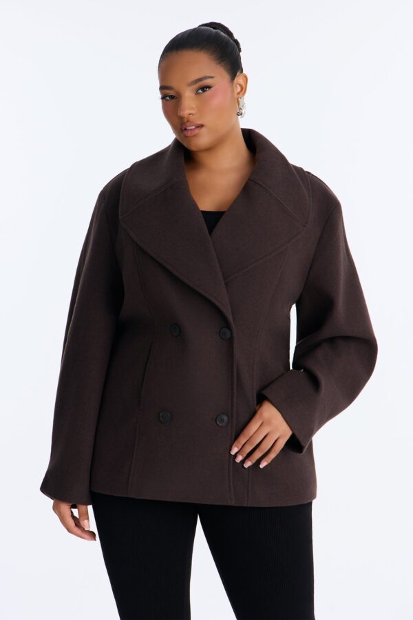 Coat in Chocolate 100% polyester