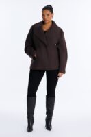 Coat in Chocolate 100% polyester