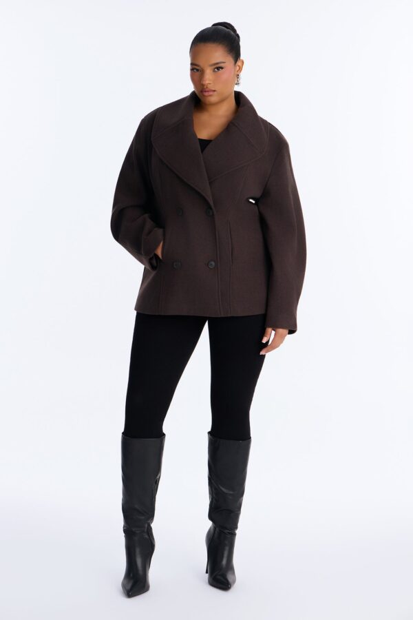 Coat in Chocolate 100% polyester