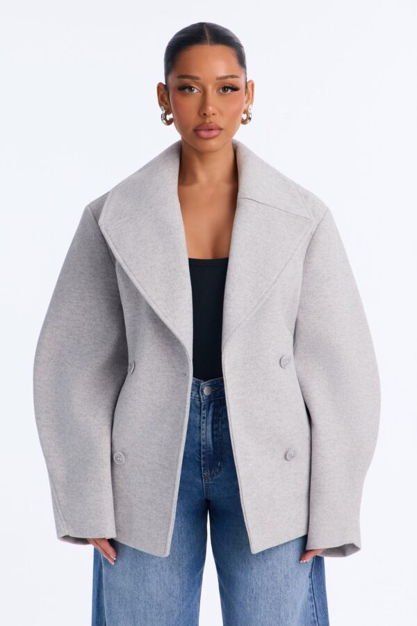 Coat in Heather Grey