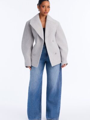 Coat in Heather Grey