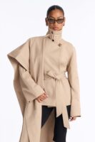 Wrap Coat in Khaki