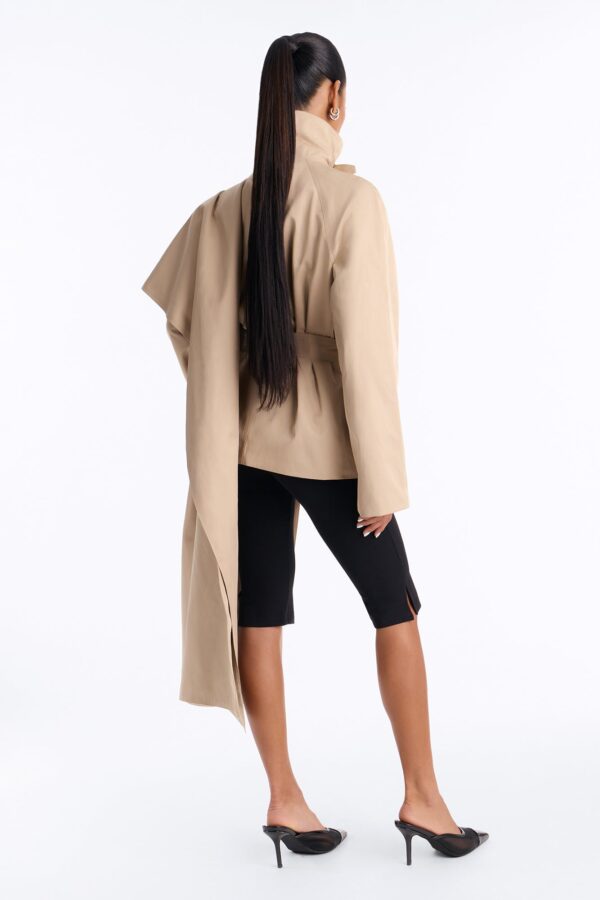 Wrap Coat in Khaki