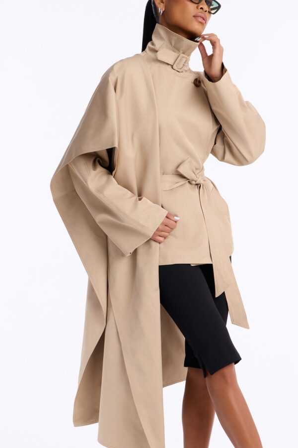 Wrap Coat in Khaki