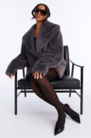 Ladies Kit Charcoal Coat