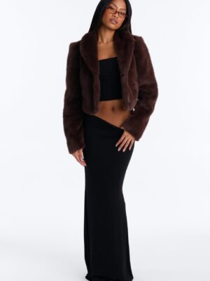 Brown Cropped Coat