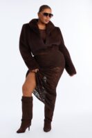 Brown Cropped Coat