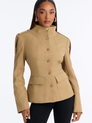 Ladies Kit Khaki Shacket
