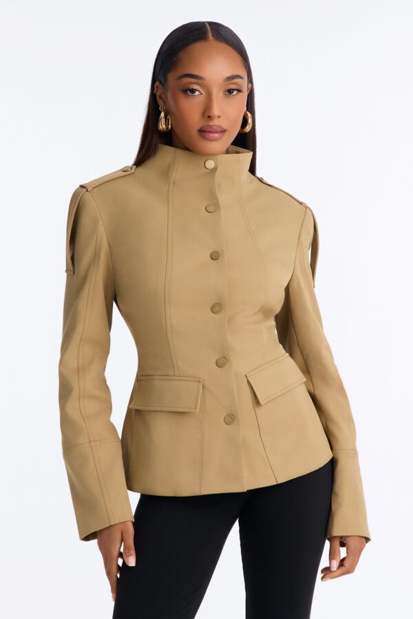 Ladies Kit Khaki Shacket
