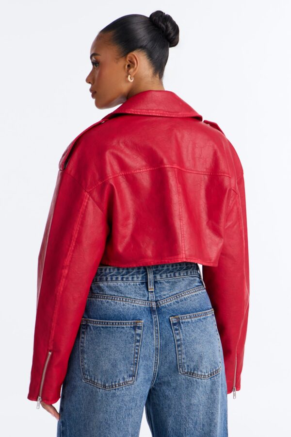 Red Cropped Jacket