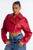 Red Cropped Jacket