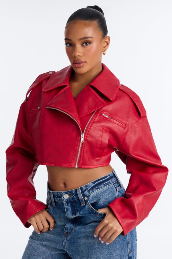 Red Cropped Jacket