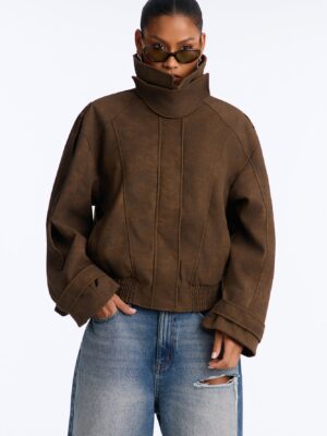 Jacket in Brown 100% polyester
