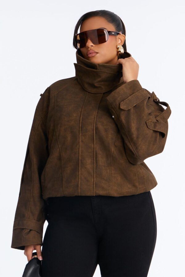 Jacket in Brown 100% polyester