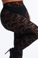 Alessandra High Waisted Lace Footed Leggings - Black