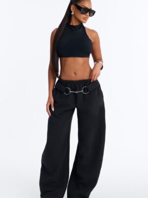 Pants in Black 52% cotton