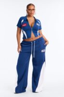 Wide-Leg Pants in Navy