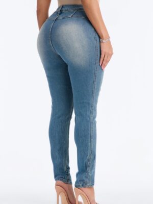 Santa Marta Sweetheart Booty Lifter Skinny Jeans - Medium Wash