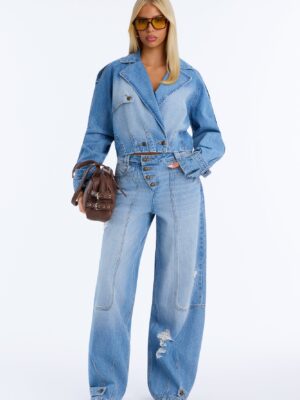 Denim Wide-Leg Jacket