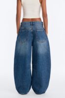 Ciao Bella Crossover Barrel Leg Jeans - Vintage Wash