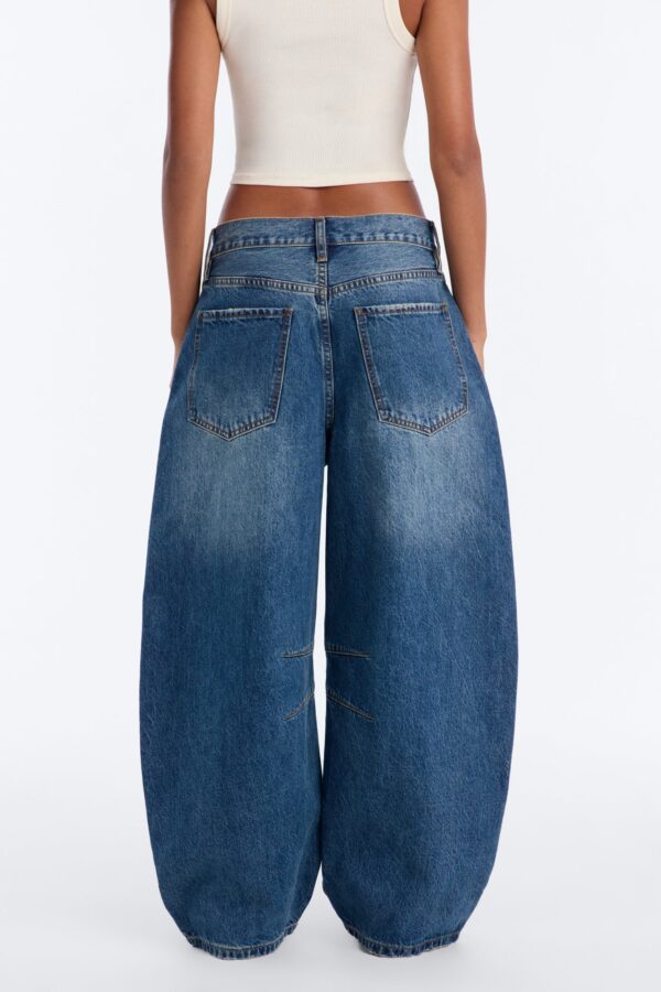 Ciao Bella Crossover Barrel Leg Jeans - Vintage Wash