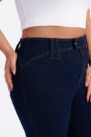 Hit It Compression Stretch High Rise Skinny Jeans - Dark Wash
