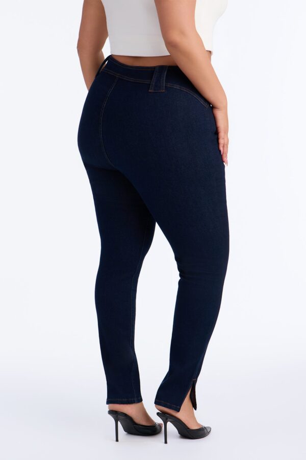 Hit It Compression Stretch High Rise Skinny Jeans - Dark Wash